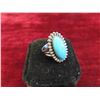 Image 2 : Sterling Silver and Turquoise Ring Size 8.5 Total Weight 7.3 Grams 