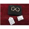 Image 1 : 10kt Tri-Colour Gold Earrings Total Weight 2.3 Grams 