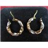 Image 2 : 10kt Tri-Colour Gold Earrings Total Weight 2.3 Grams 