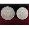 Image 2 : (5) Canadian 1960 50 Cent Coins 
