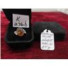 Image 1 : Sterling Silver and Amber Ring Size 10 Total Weight 3.8 Grams 