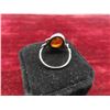 Image 2 : Sterling Silver and Amber Ring Size 10 Total Weight 3.8 Grams 
