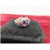 Image 3 : Sterling Silver and Amethyst Ring Size 8 Total Weight 5.1 Grams 