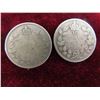 Image 8 : Early 1900s Canadian 50 Cent , 25 Cent & 5 Dimes 