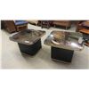 Image 1 : 2 End Tables with Mirrored Tops 20'' x 27'' x 27'' 