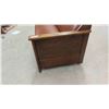 Image 2 : Vintage Oak and Leather Fold Down/Out Couch/Bed 60'' Wide 
