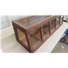 Image 2 : General Store Wood/Glass Display Case with 6 Slots 40 1/2'' x 11'' x 10 1/2'' 