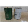 Image 8 : 4 Oil Quart Cans with Product : (2) Aeroshell Oil, Pacific 66 ATF, Esso HDX 