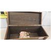 Image 3 : Wood Handled Case with Hinged Lid 12'' x 26'' x 10'' 