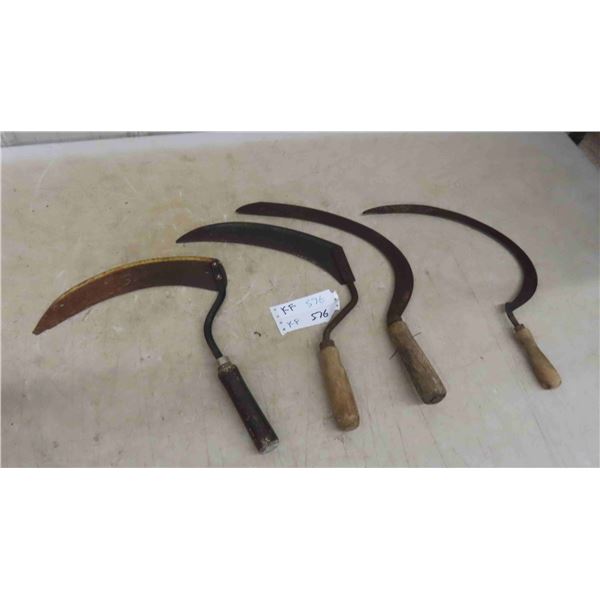 4 Hand Hay Sickles 