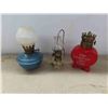 Image 7 : Mini Oil Lamps and Lamp Parts - Some Missing Chimneys 
