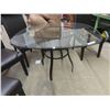 Image 2 : Glass Table 29'' x 45'' x 45'' & 4 Upholstered Comfy Chairs 