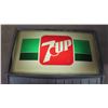 Image 2 : Soda Machine Plate with 7UP Sign Lights Up 19'' x 16'' -Works 