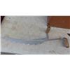 Image 2 : Vintage Hay Saw, Machete, Band Made Wood Box 23'' x 11'' x 17'' H 