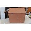 Image 8 : Vintage Hay Saw, Machete, Band Made Wood Box 23'' x 11'' x 17'' H 