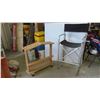 Image 1 : Pool Cue Rack (Holds 36 Cues) on Wheels , Bar Height Chair
