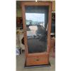 Image 1 : Wood Gun Display Cabinet with Glass Door and Drawer 24'' x 10'' 