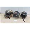 Image 1 : 3 Helmets: Artic Cat No Visor Size XXL, 2 Half Shell with Visor 