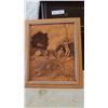 Image 2 : Wood Décor: Carved Fisherman Picture 15'' x 18'' & More