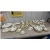 Image 1 : 69pcs Royal Albert Tea Rose : 8pce Setting with Tea Pot, Cream, Sugr, 