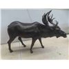 Image 3 : 2 Leather Moose Statues 19'' L x 13'' H 