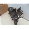 Image 4 : 2 Leather Moose Statues 19'' L x 13'' H 