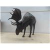 Image 8 : 2 Leather Moose Statues 19'' L x 13'' H 