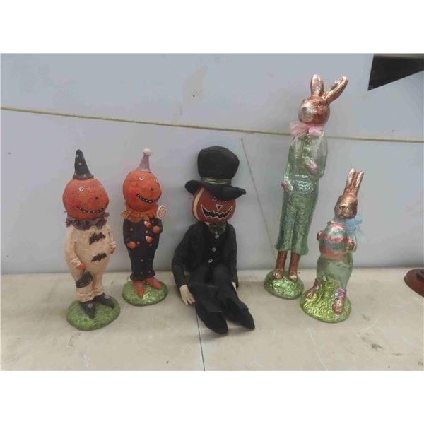 3 Halloween & 2 Easter Décor - Tallest is 24'' 