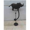 Image 1 : Metal Balancing Rhino 12'' x 20'' H 