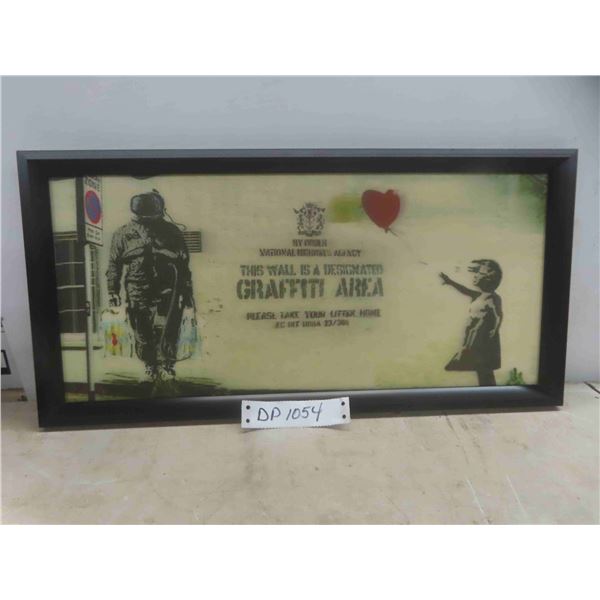 Banksy 3D Picture 21'' x 10'' 