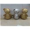 Image 2 : 3 Stuffed Bears Satin Style 12'' Tall 