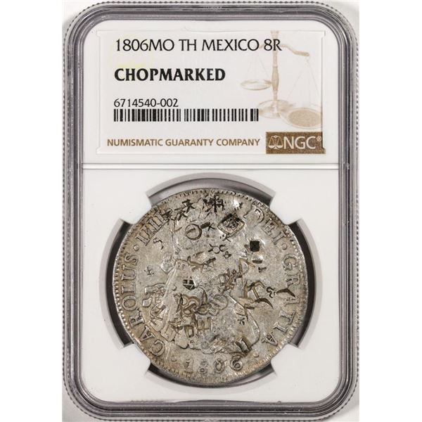 1806MO TH Mexico 8 Reales Silver Coin NGC Chopmarked