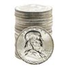 Image 1 : Roll of (20) Brilliant Uncirculated 1958-D Franklin Half Dollar Coins