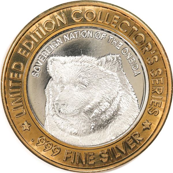 .999 Silver Oneida Bingo Green Bay, Wisconsin $10 Limited Edition Gaming Token