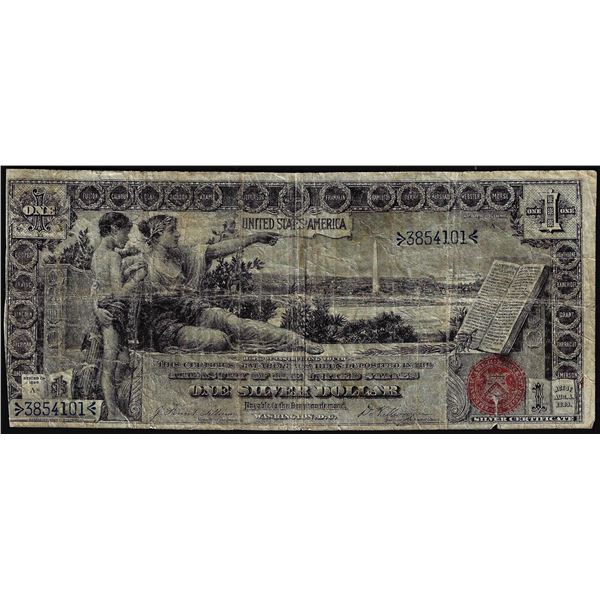 1896 $1 Educational Silver Certificate Note