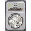 Image 1 : 1924 $1 Peace Silver Dollar Coin NGC MS64