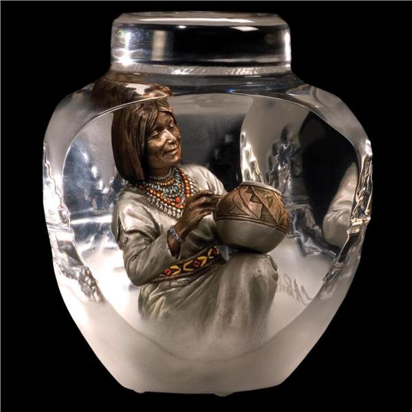 Christopher Pardell "Hands Of Time" Limited Edition Mixed Media Lucite Sculpture