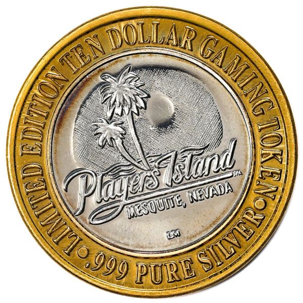 .999 Fine Silver Players Island Casino $10 Casino Limited Edition Gaming Token