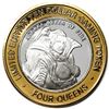 Image 1 : .999 Silver Four Queens Casino Hotel Las Vegas $10 Limited Edition Gaming Token