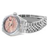 Image 4 : Rolex Ladies Stainless Steel Salmon Index Datejust Wristwatch With Rolex Box