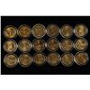 Image 1 : 18 GOLD ELECTROPLATED US STATE QUARTERS ALL UNC