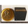 Image 2 : 2-ABRAHAM LINCOLN PAPER WEIGHTS. ONE IS WOOD