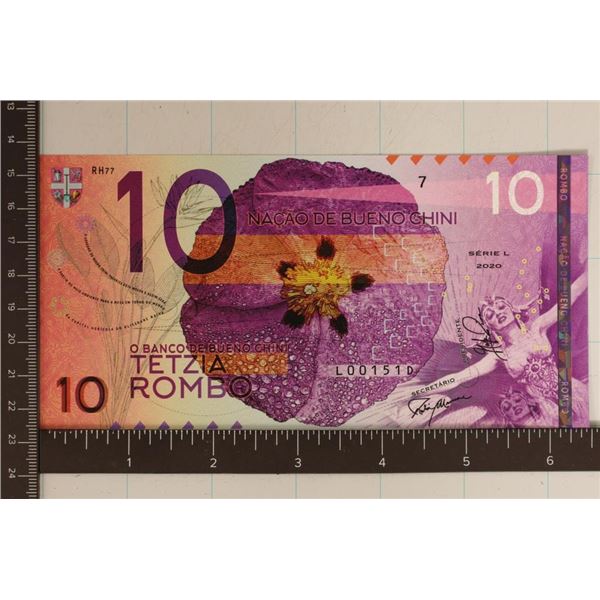 2020 BANK OF BUENO CHINI 10 ROMBO CU POLYMER