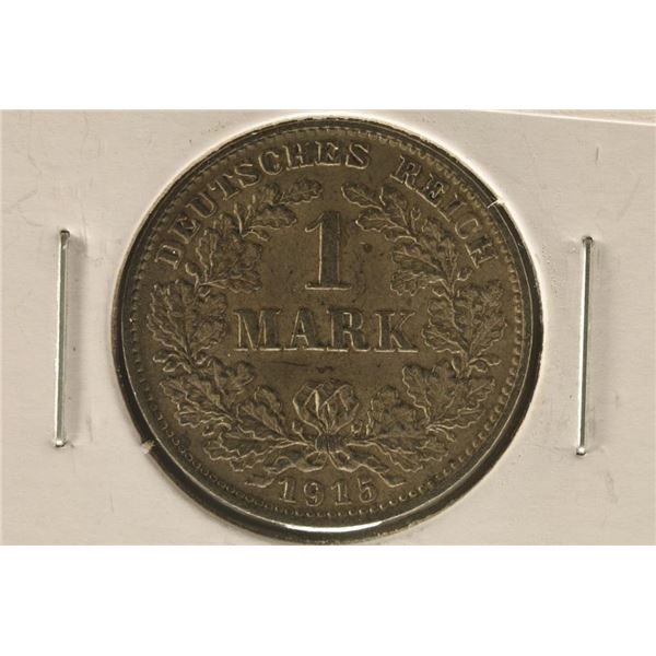 1915-D GERMAN SILVER 1 MARK .1606 OZ. ASW