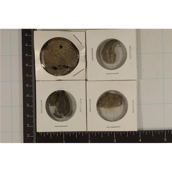 4-ANCIENT TO MEDIEVAL CLAY & LEAD MOLDED COIN SIZE