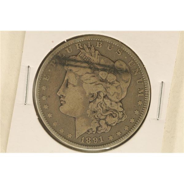 1891 MORGAN SILVER DOLLAR TONING ON OBVERSE