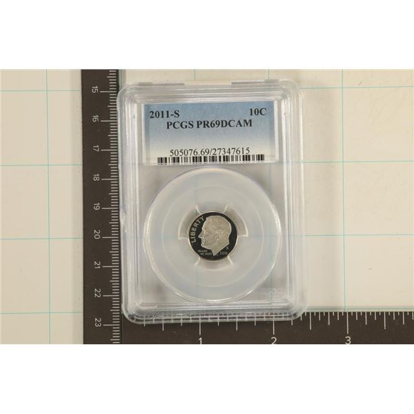 2011-S ROOSEVELT DIME PCGS PR69 DCAM