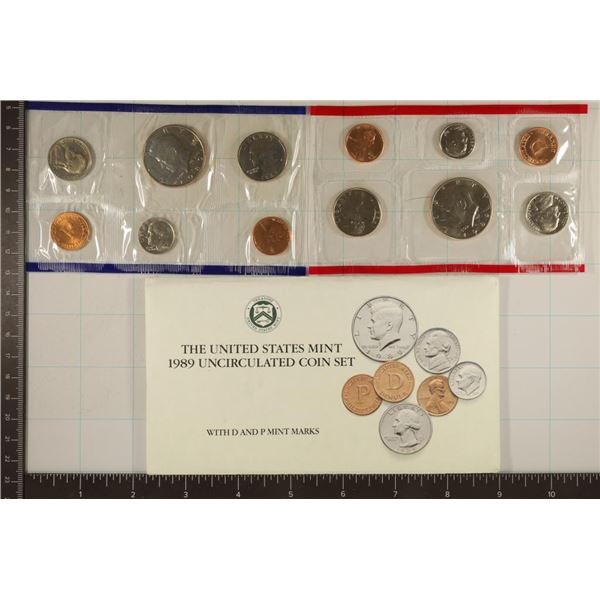 1989 US MINT SET (UNC) P/D (WITH ENVELOPE)