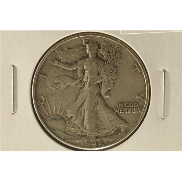 1942 SILVER WALKING LIBERTY HALF DOLLAR