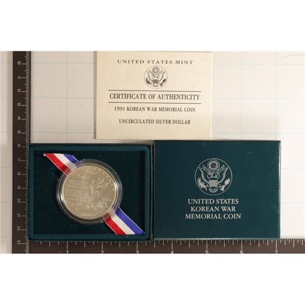 1953-1991-D US UNC SILVER DOLLAR KOREAN WAR